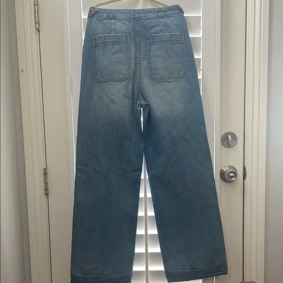 James Perse Blue Flare Wide-Leg Jeans